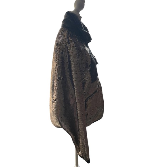 Free People Hit The Slopes Sequin Jacket Silver NWOT - Picture 10 of 12